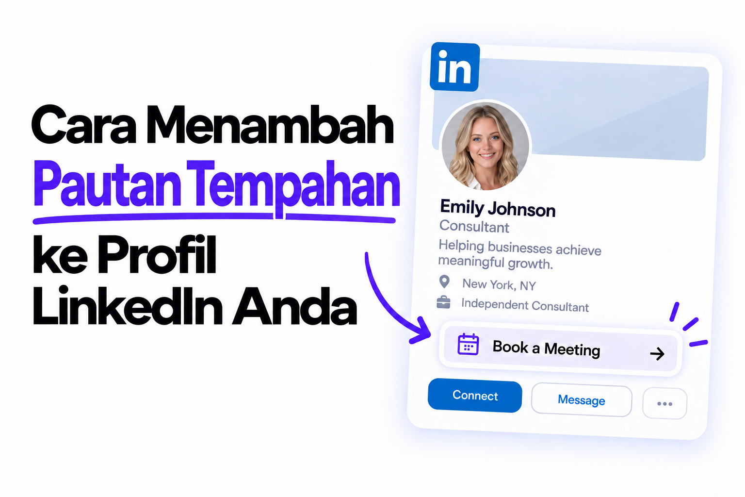 Cara Menambah Pautan Tempahan ke Profil LinkedIn Anda