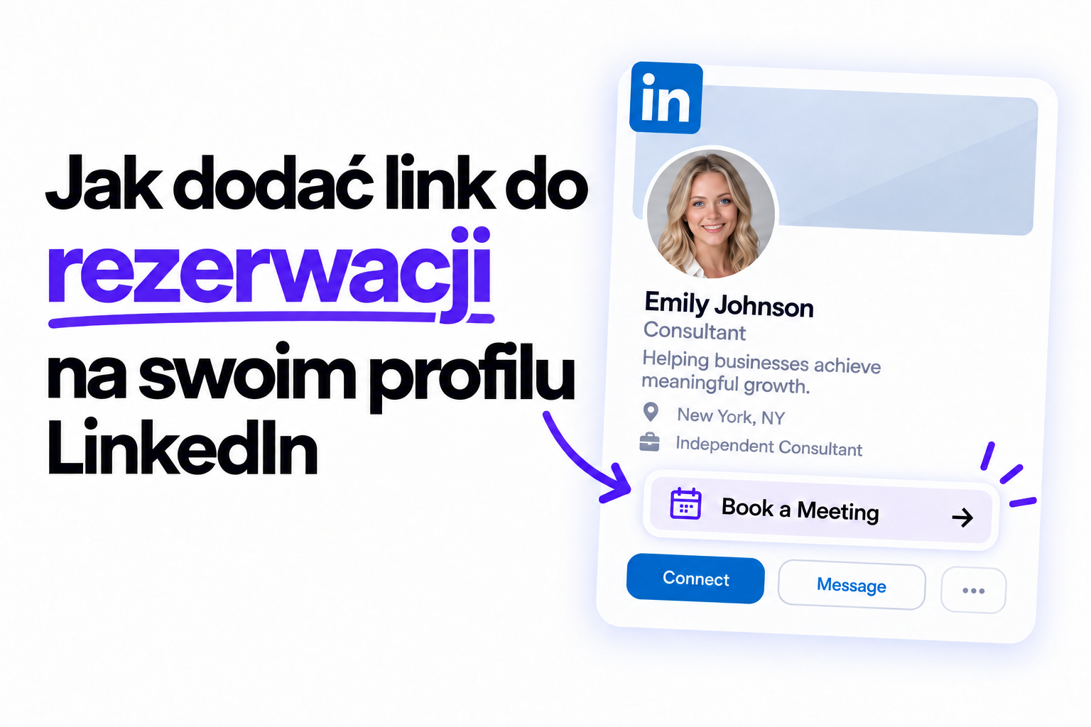 Jak dodać link do rezerwacji na swoim profilu LinkedIn